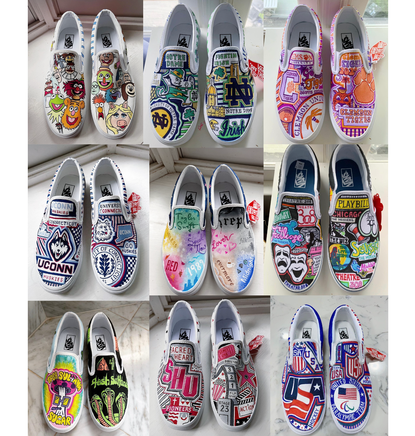 White sales vans art